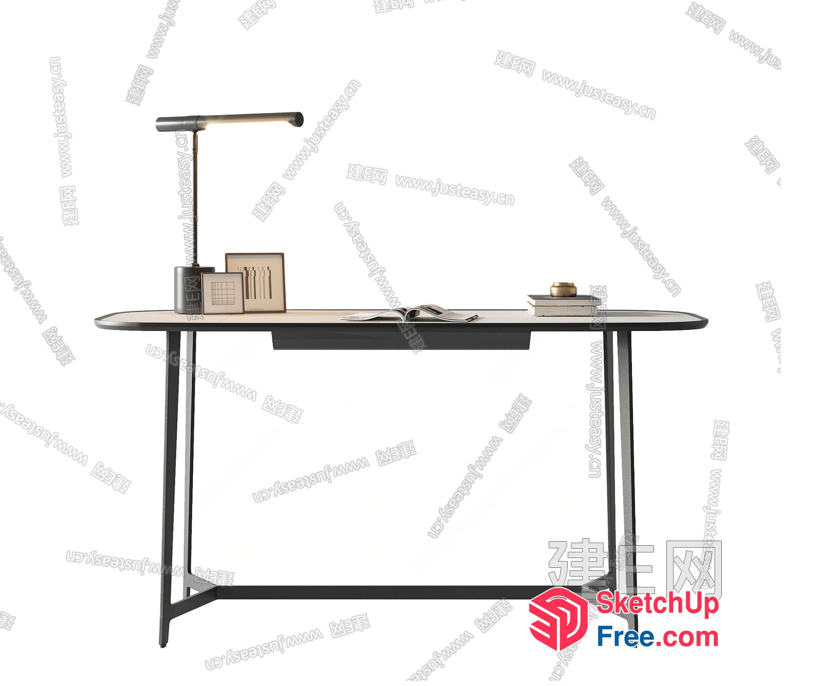 Simple Modern Office Desk 3D SketchUp File