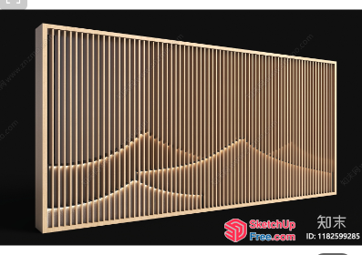 Japanese Style Wall Decor 3D SketchUp File