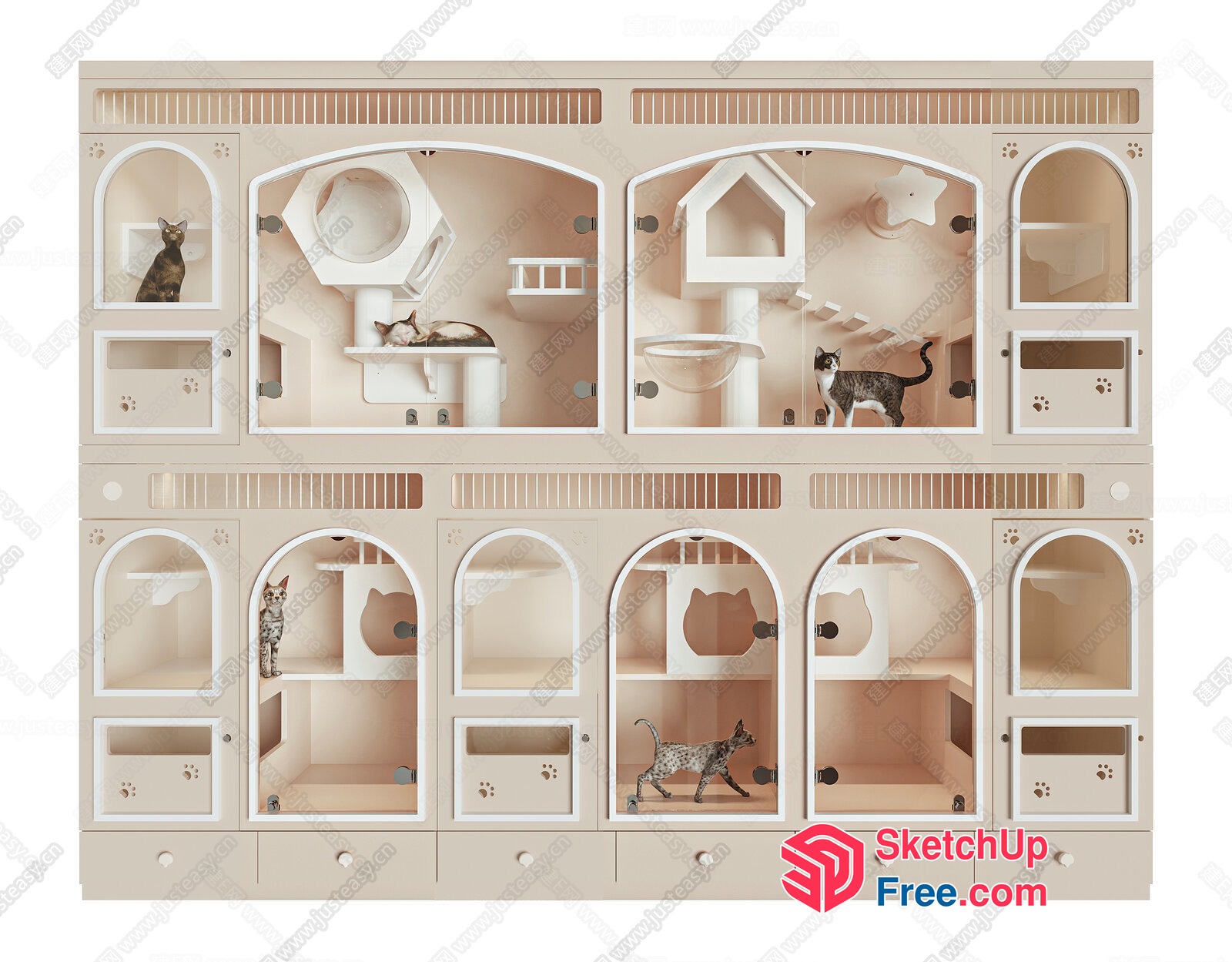 Luxurious Cat Hotel Suite 3D SketchUp File
