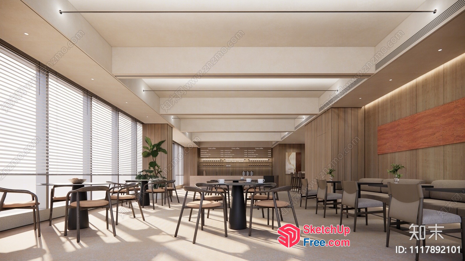 Modern Dining Room With Natural Light 3D SketchUp File