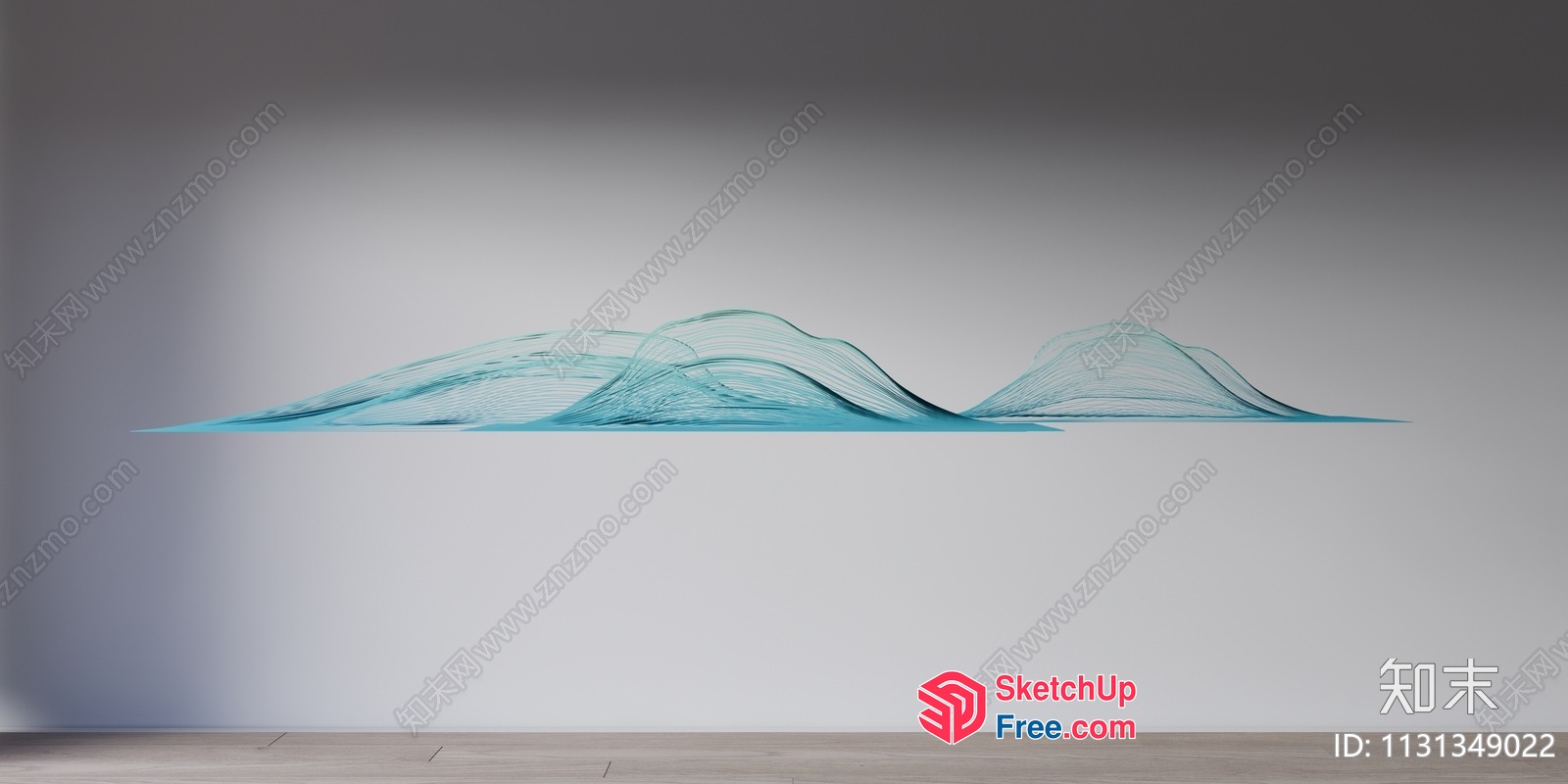 Abstract Artistic Wave Form Design 3D SketchUp File