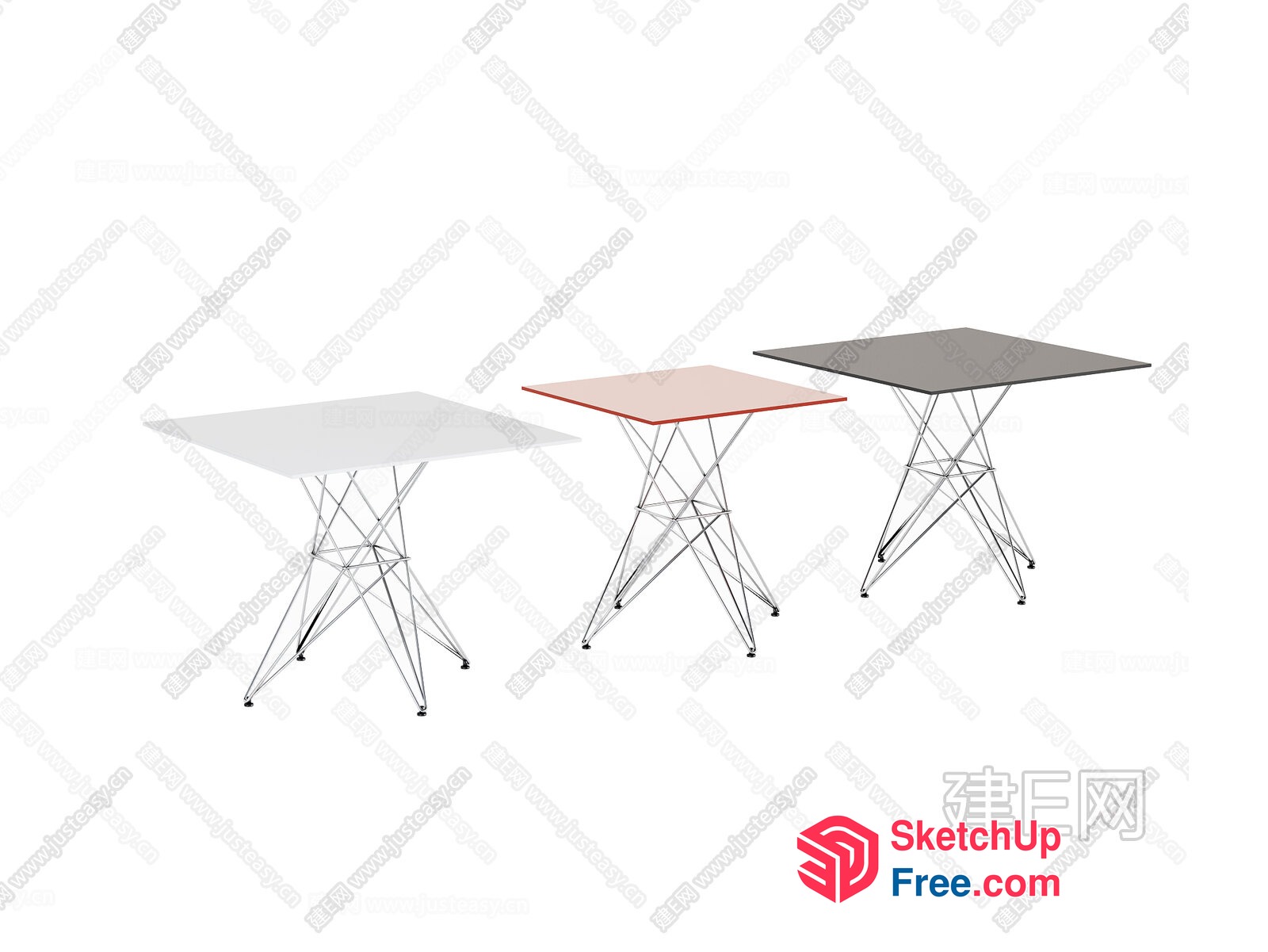 Simple Modern Table Designs 3D SketchUp File