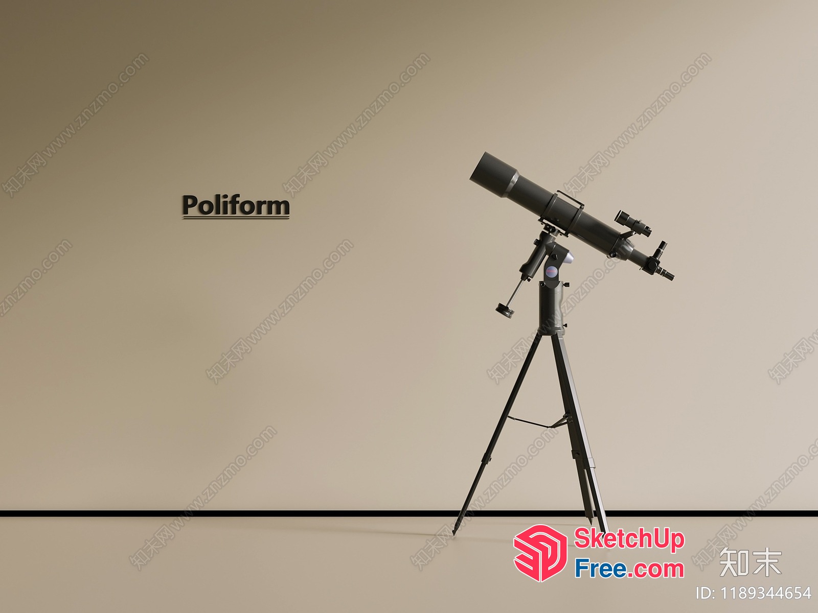 Poliform Telescope With Tripod 3D SketchUp File