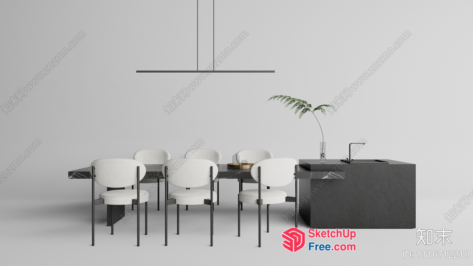 Modern Minimalist Interior Design With Sleek Furniture 3D SketchUp File