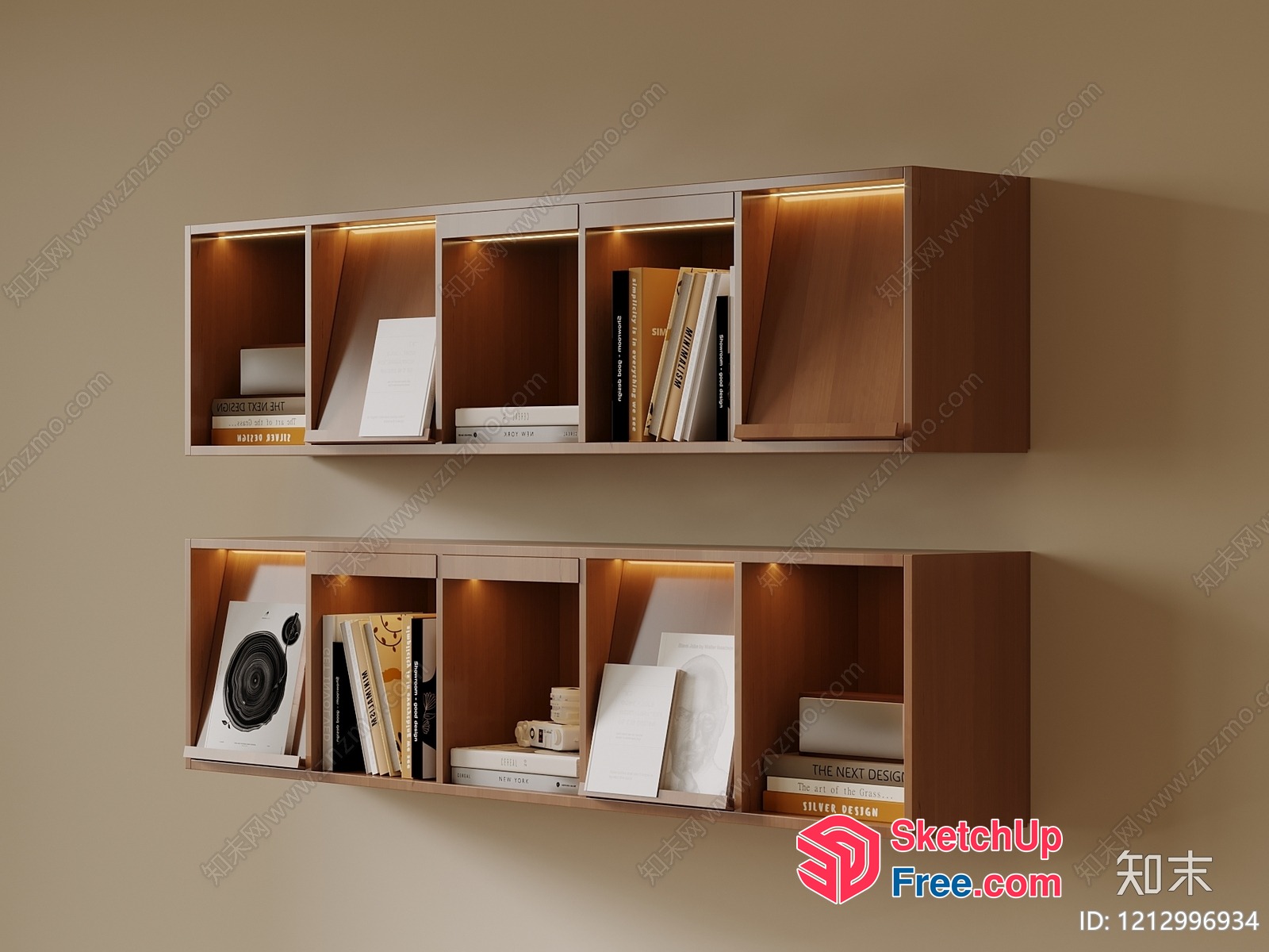 Bookcase With Built-In Lighting 3D SketchUp File