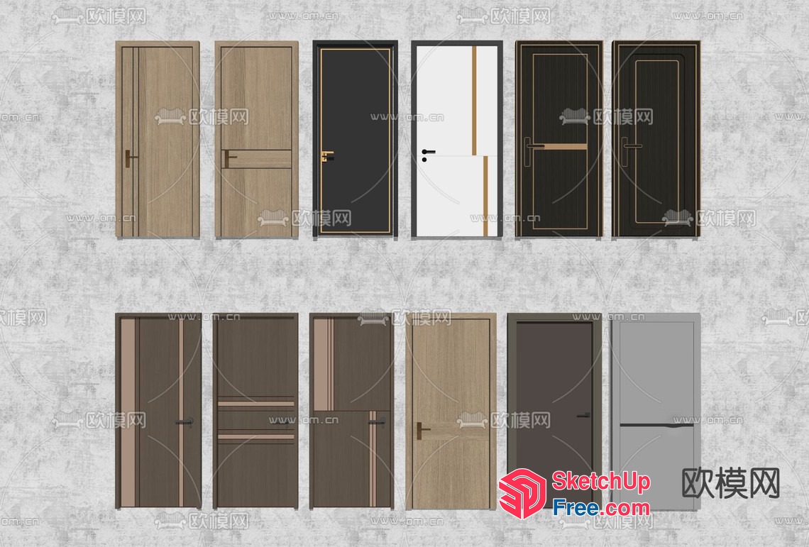 Modern Door Designs In Various Styles 3D SketchUp File