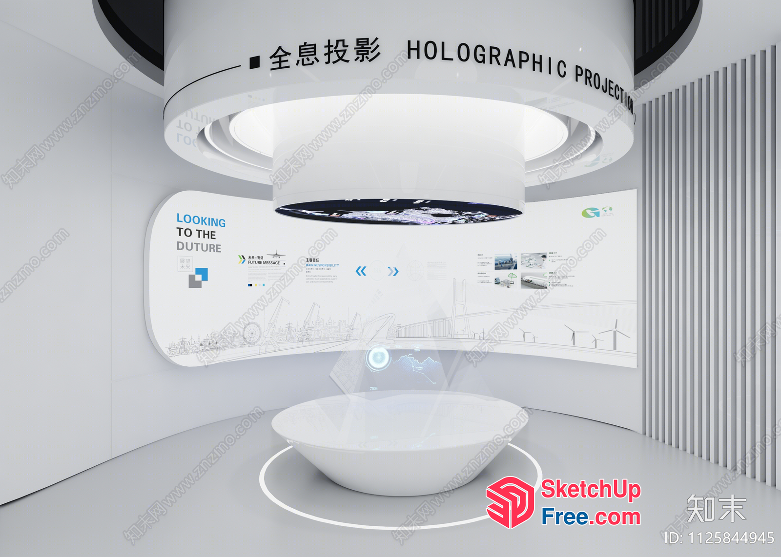 Futuristic Modern Interior Design Space 3D SketchUp File