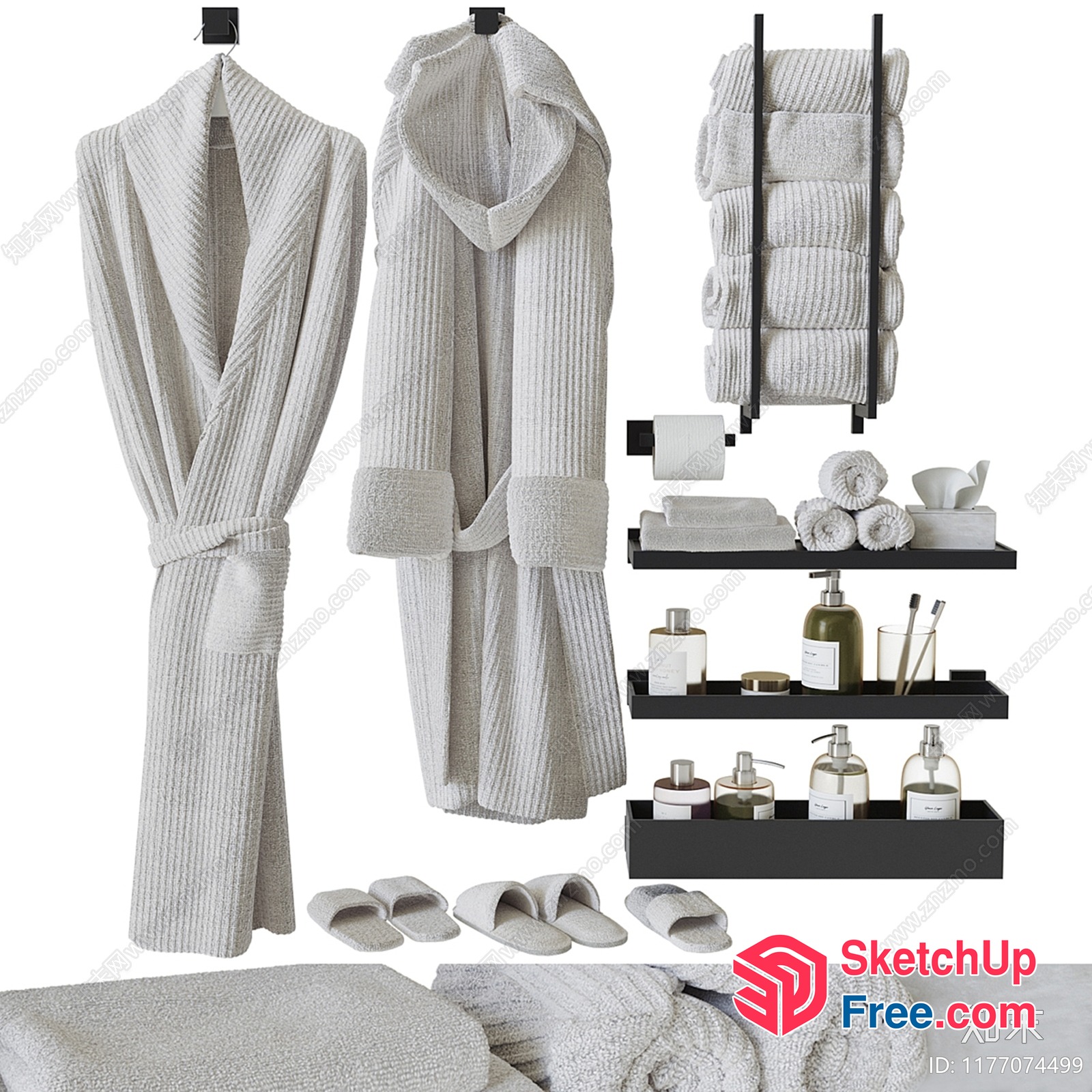 Luxurious Spa And Bathroom Essentials 3D SketchUp File