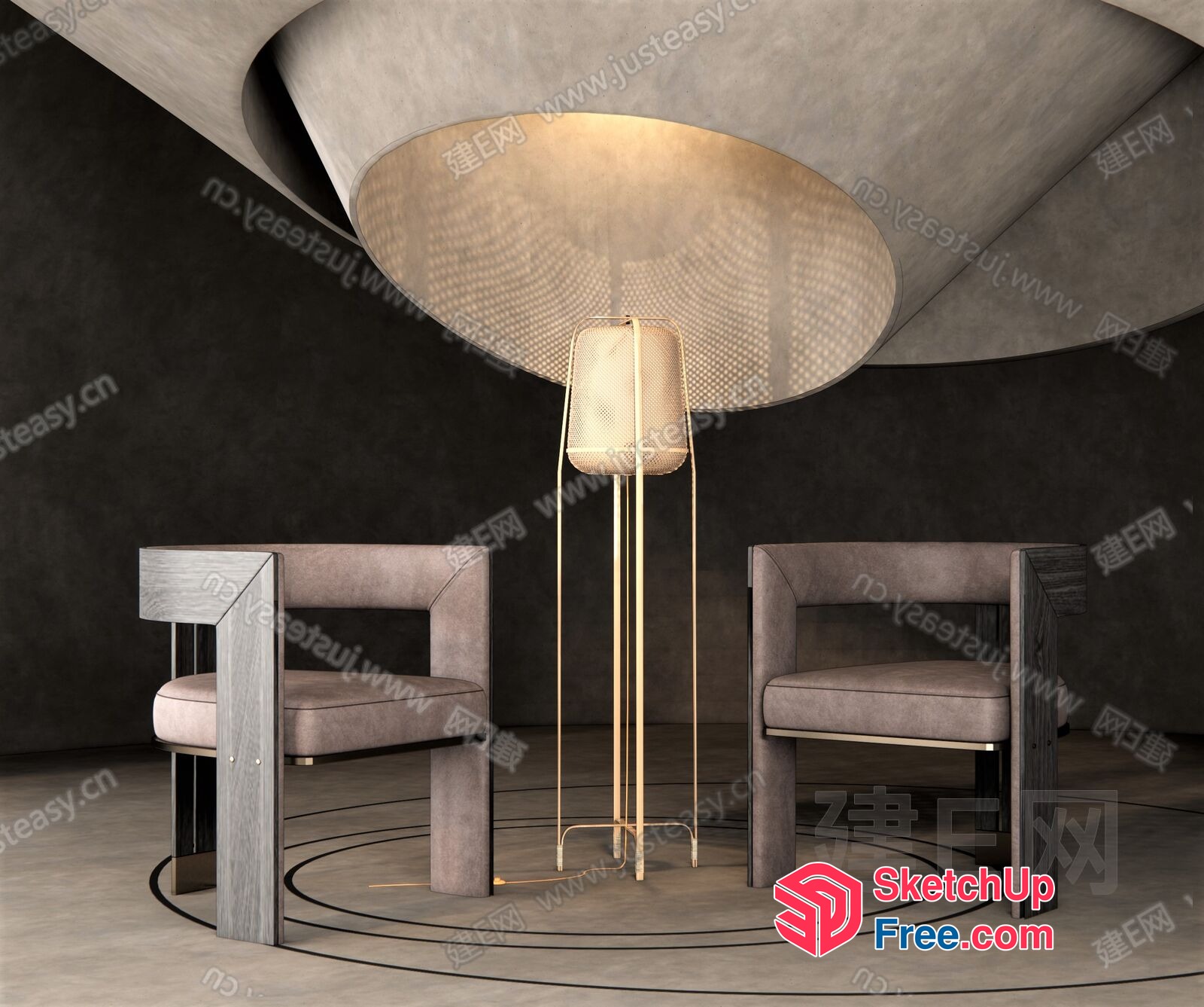 Modern Minimalist Interior Design 3D SketchUp File