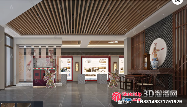 Luxurious Modern Chinese Style Interior 3D SketchUp File