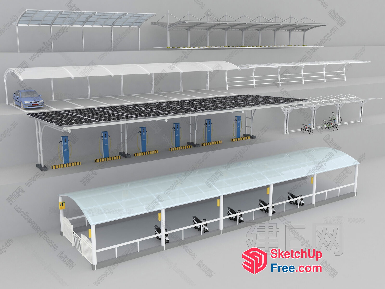 Modern Garage And Car Parking Facilities 3D SketchUp File