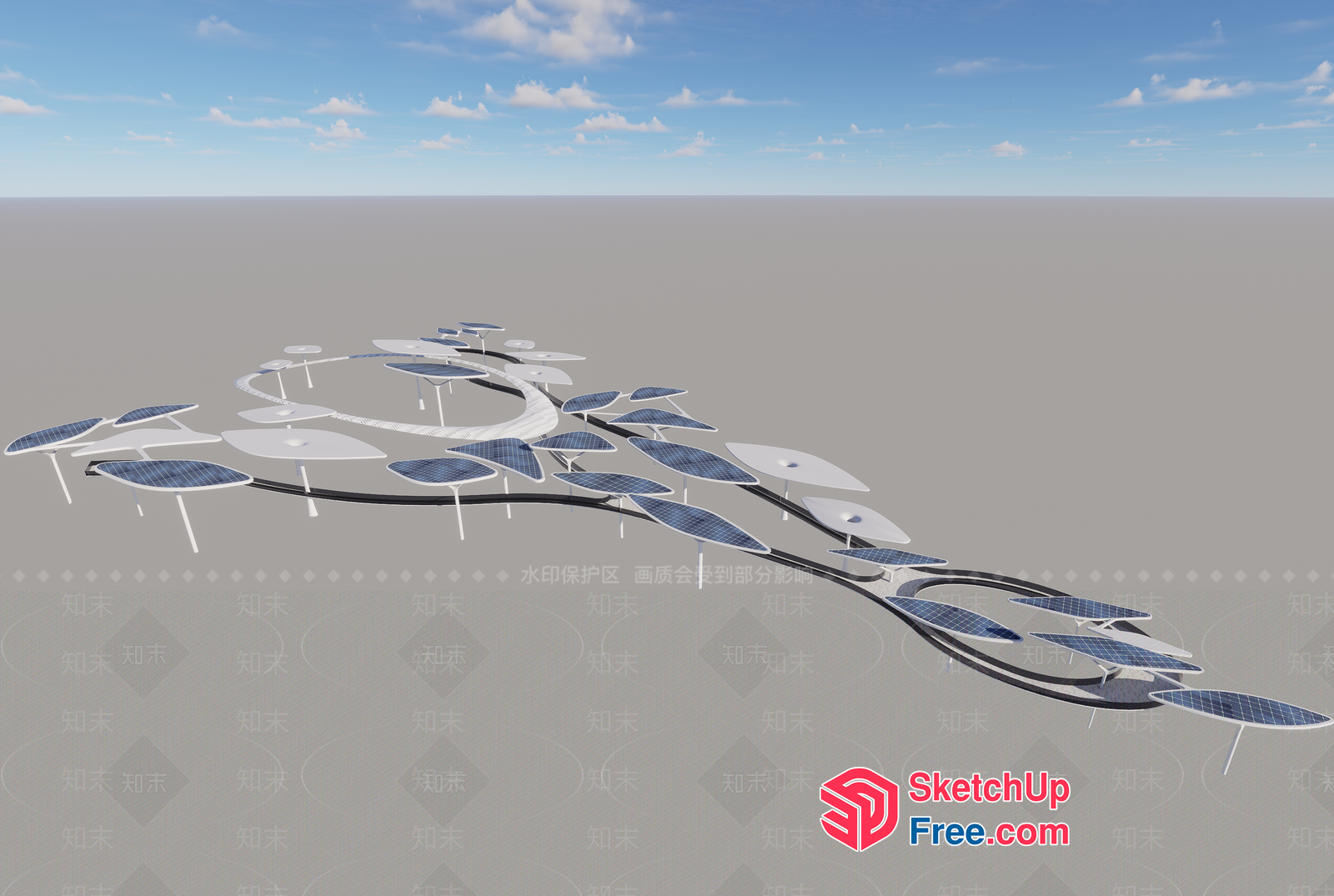 Futuristic Solar-Powered Highway 3D SketchUp File