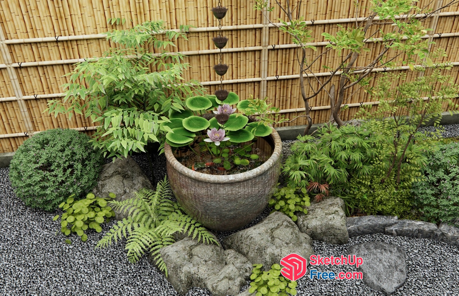 Serene Japanese Garden Oasis 3D SketchUp File