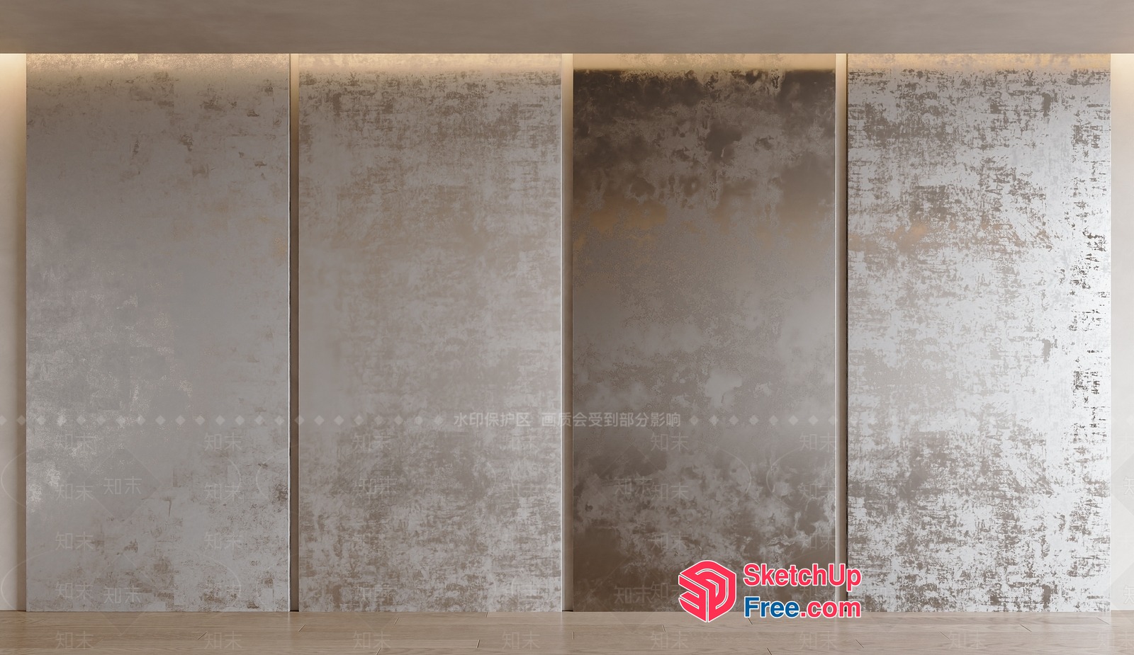 Elegant Modern Wall Paneling 3D SketchUp File