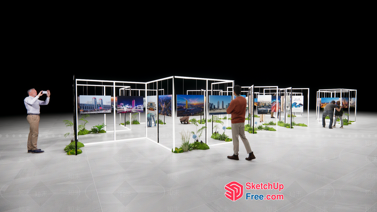 Exquisite Art Gallery Interior 3D SketchUp File