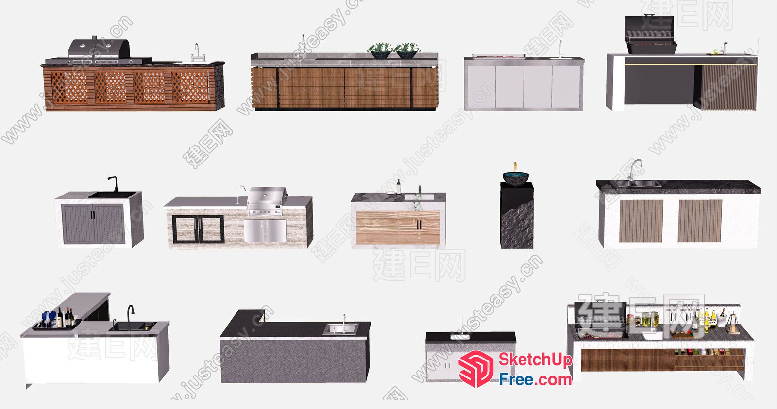Modern Kitchen Interior Design Inspiration 3D SketchUp File