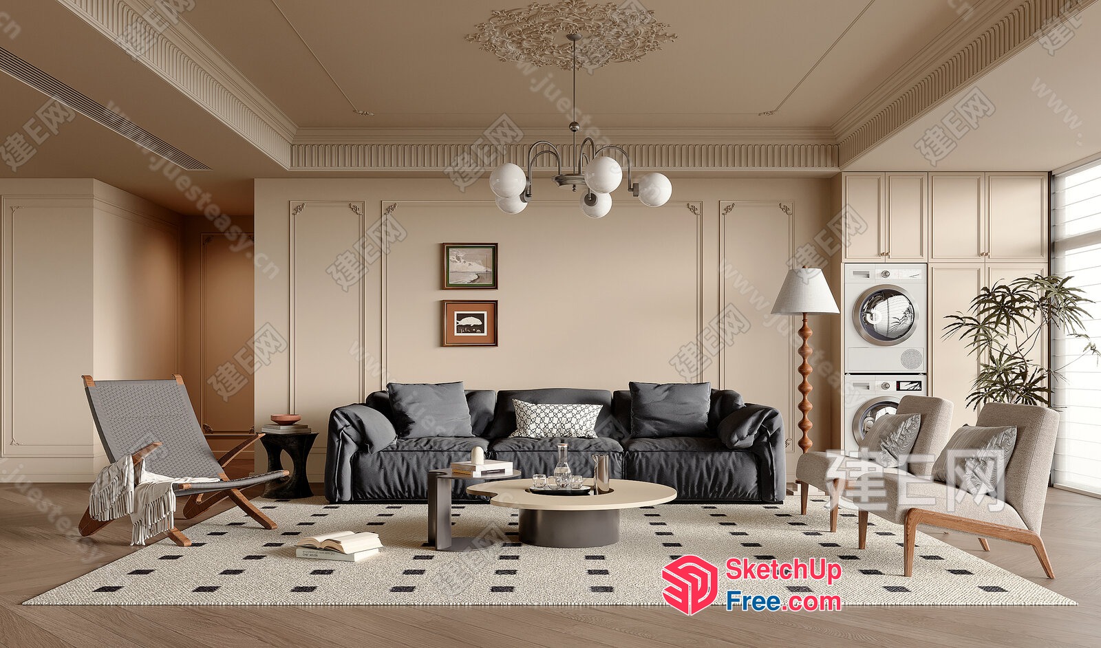 Modern Classic Interior Design 3D SketchUp File