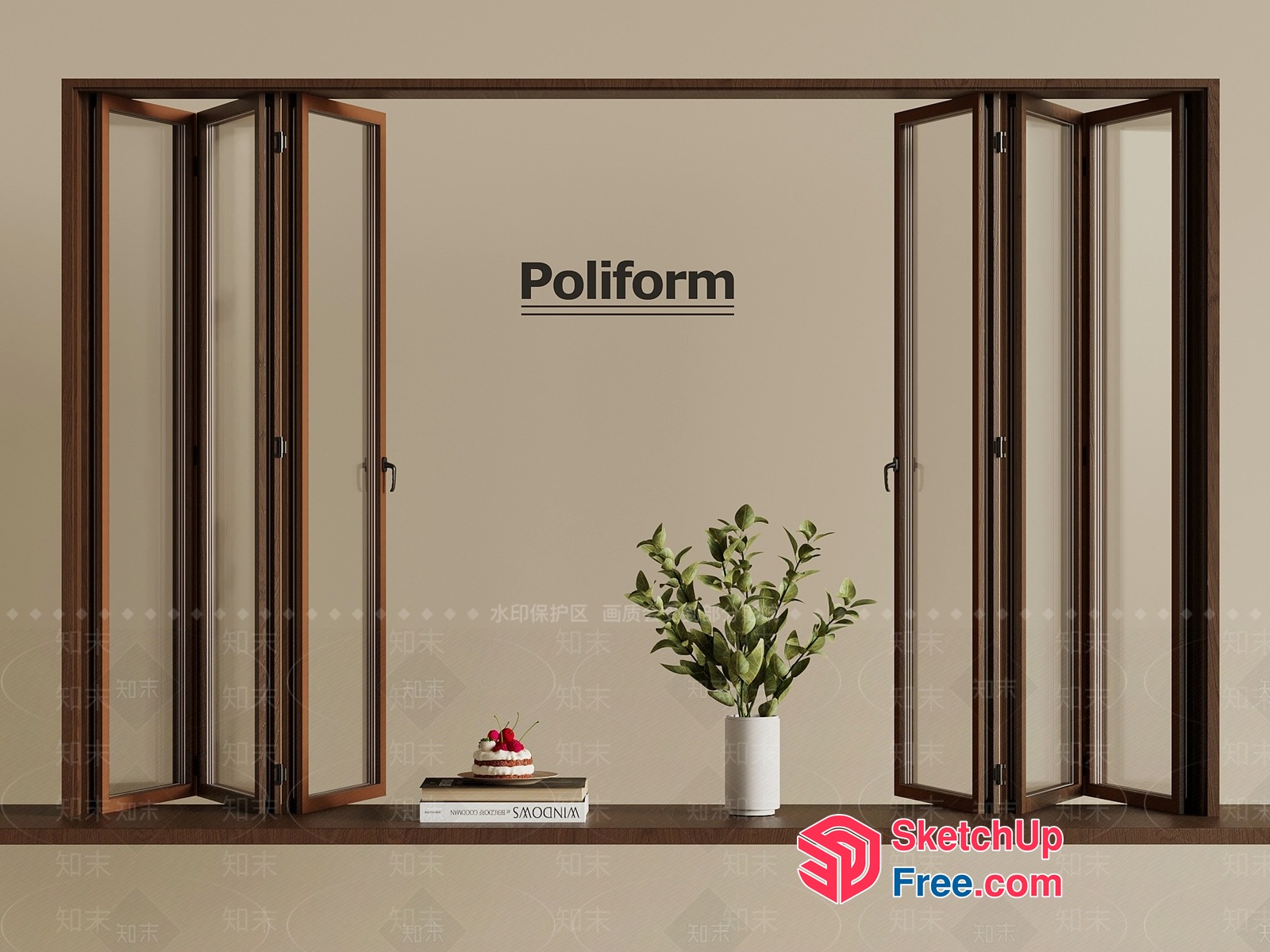 Poliform Glass Curtain Wall 3D SketchUp File