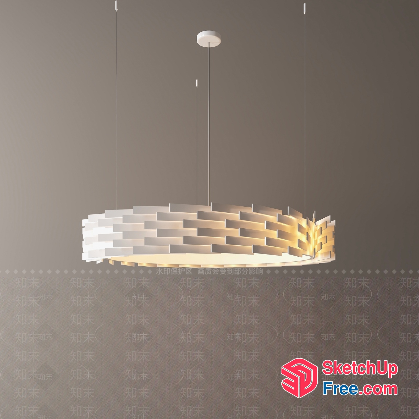 Modern Lighting Fixture With Unique Design 3D SketchUp File