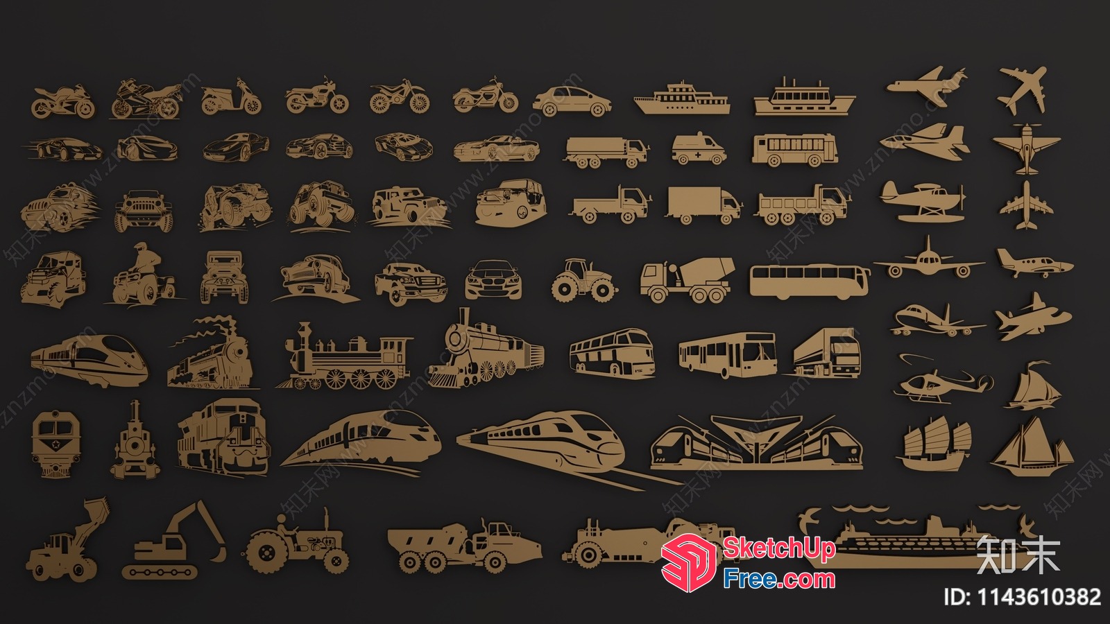 Transportation Vehicles Collection 3D SketchUp File