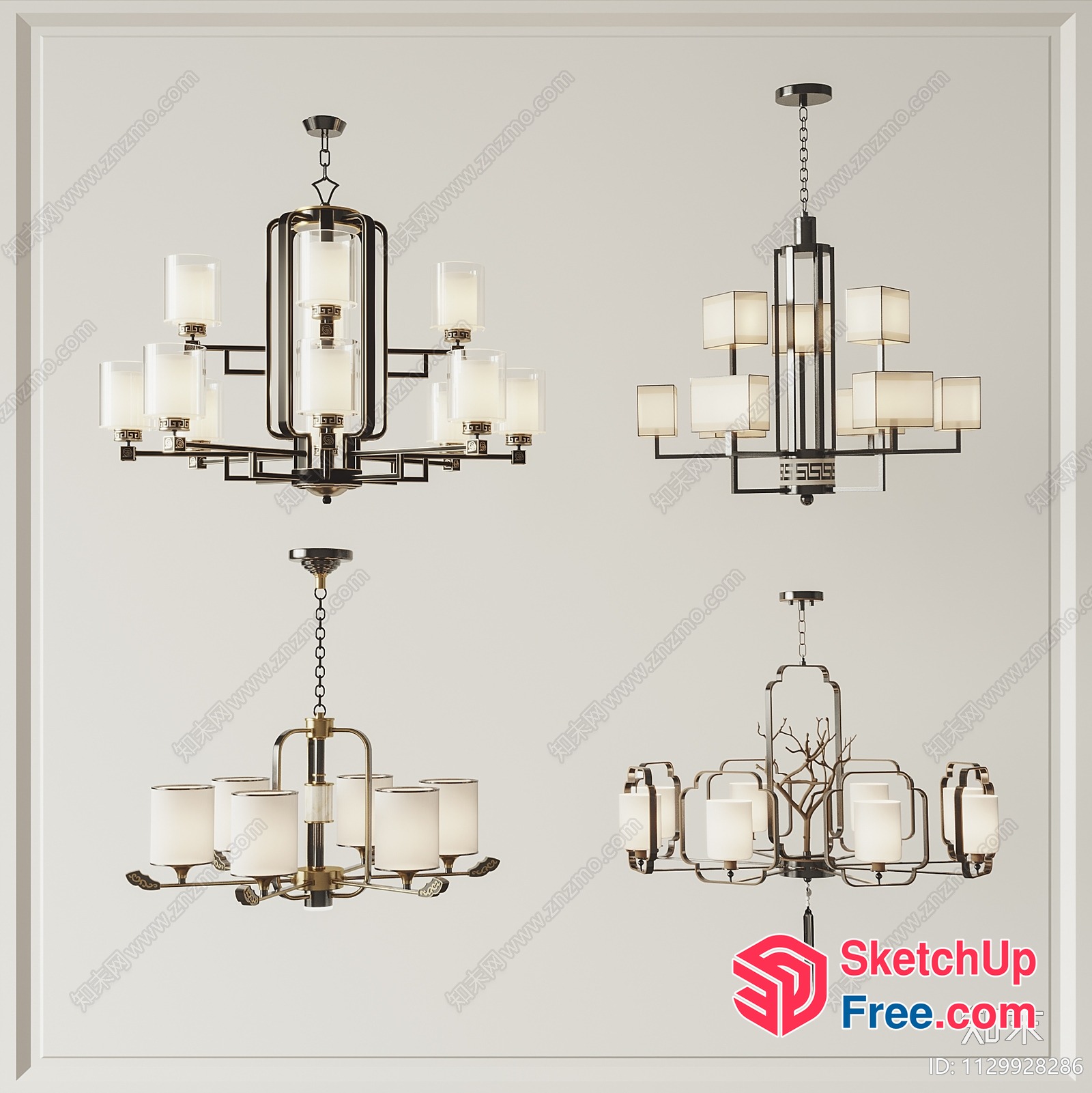 Elegant Modern Chandeliers 3D SketchUp File