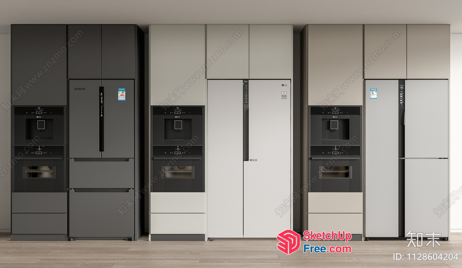Modern Kitchen Appliances Display 3D SketchUp File