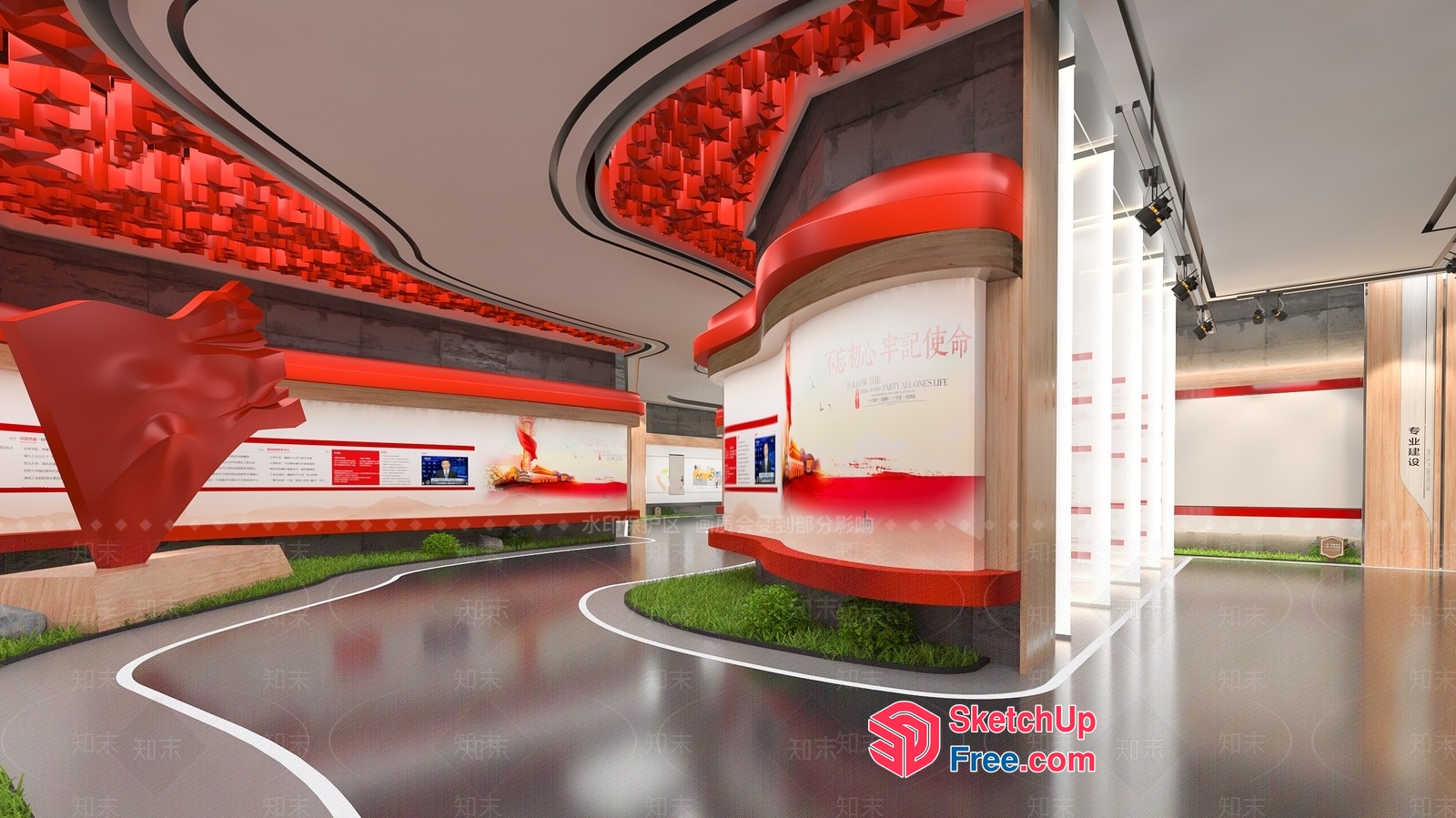 Modern Chinese Restaurant Interior Design 3D SketchUp File