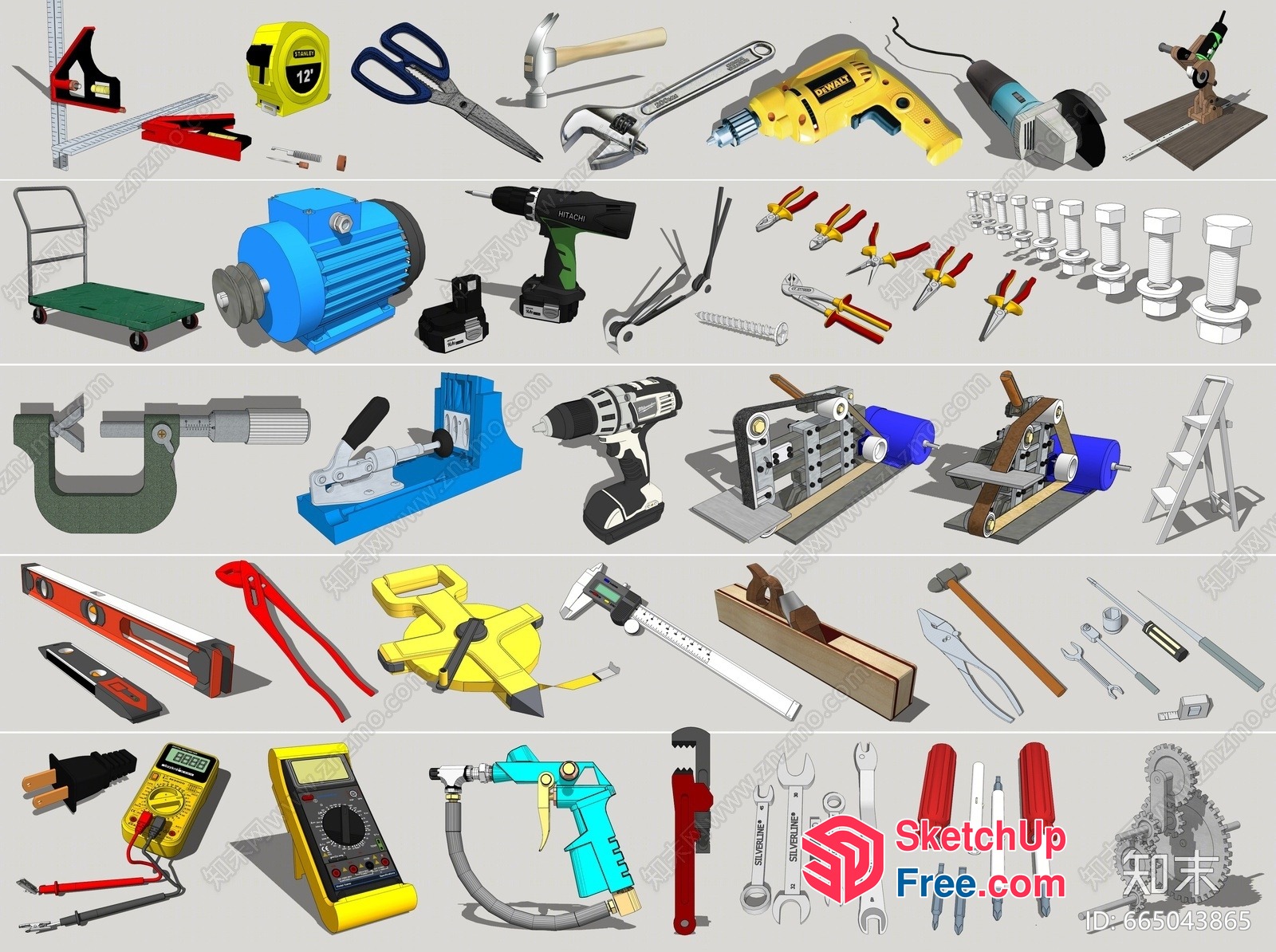 Assorted Hand Tools And Power Tools 3D SketchUp File