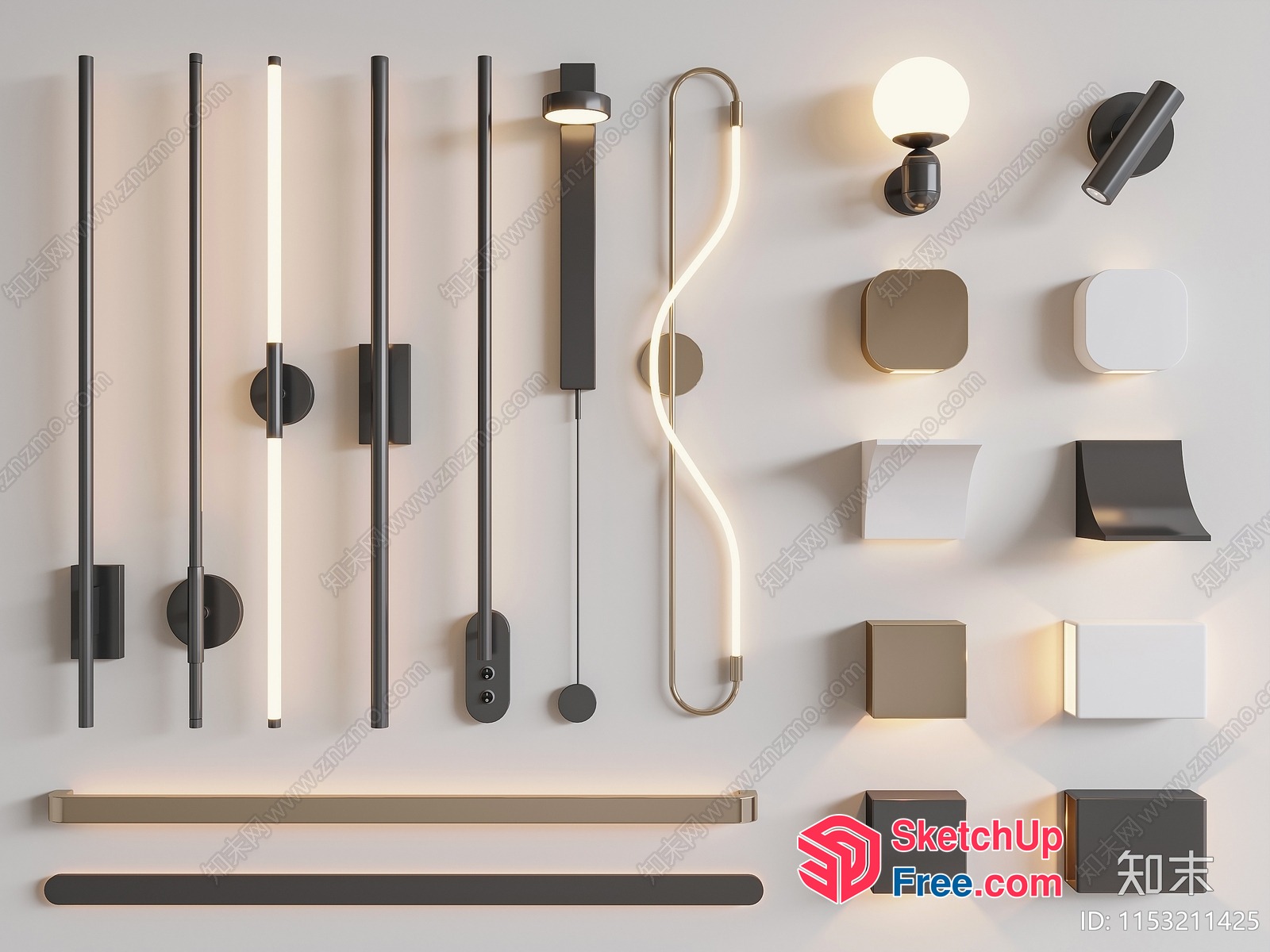 Modern Lighting Fixtures For Various Rooms 3D SketchUp File