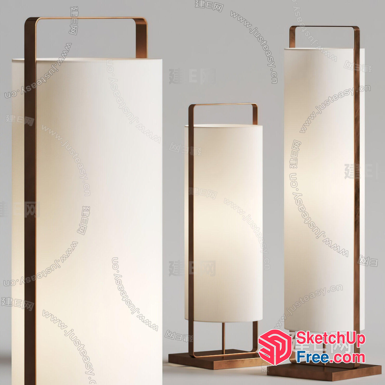 Modern Minimalist Table Lamps 3D SketchUp File