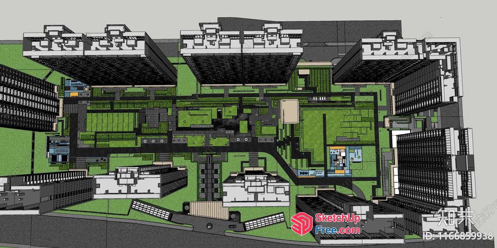Architectural Plan Of Commercial Street 3D SketchUp File
