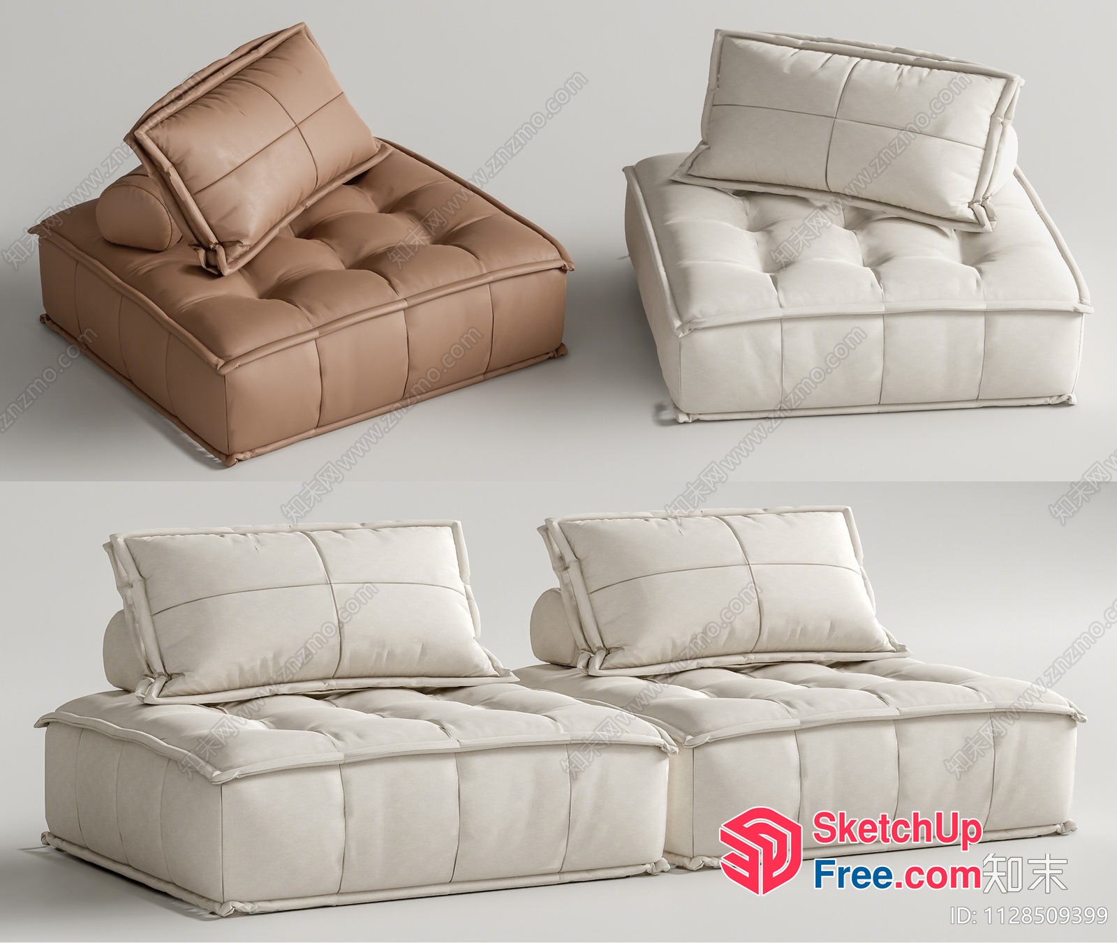 Modern Minimalist Sofa Set 3D SketchUp File