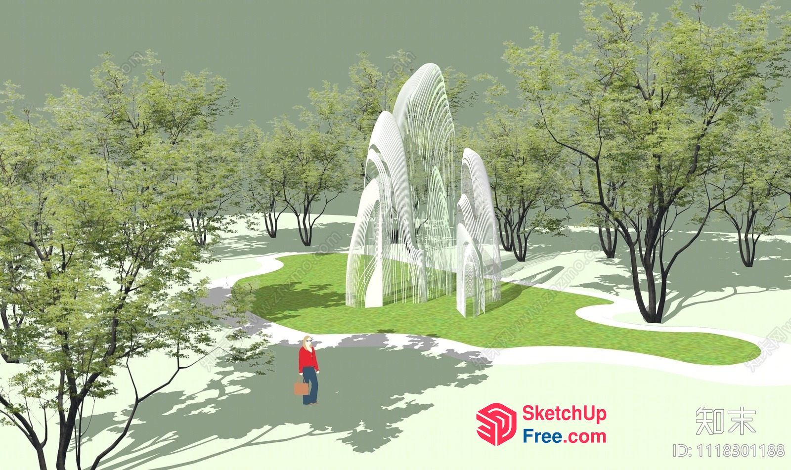 Futuristic Modern Glass And Metal Building Exterior 3D SketchUp File