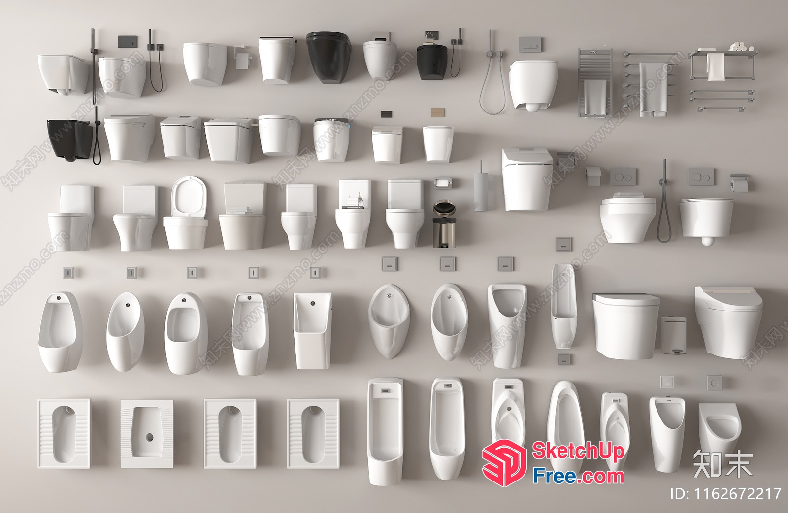 Bathroom Fixtures And Accessories 3D SketchUp File