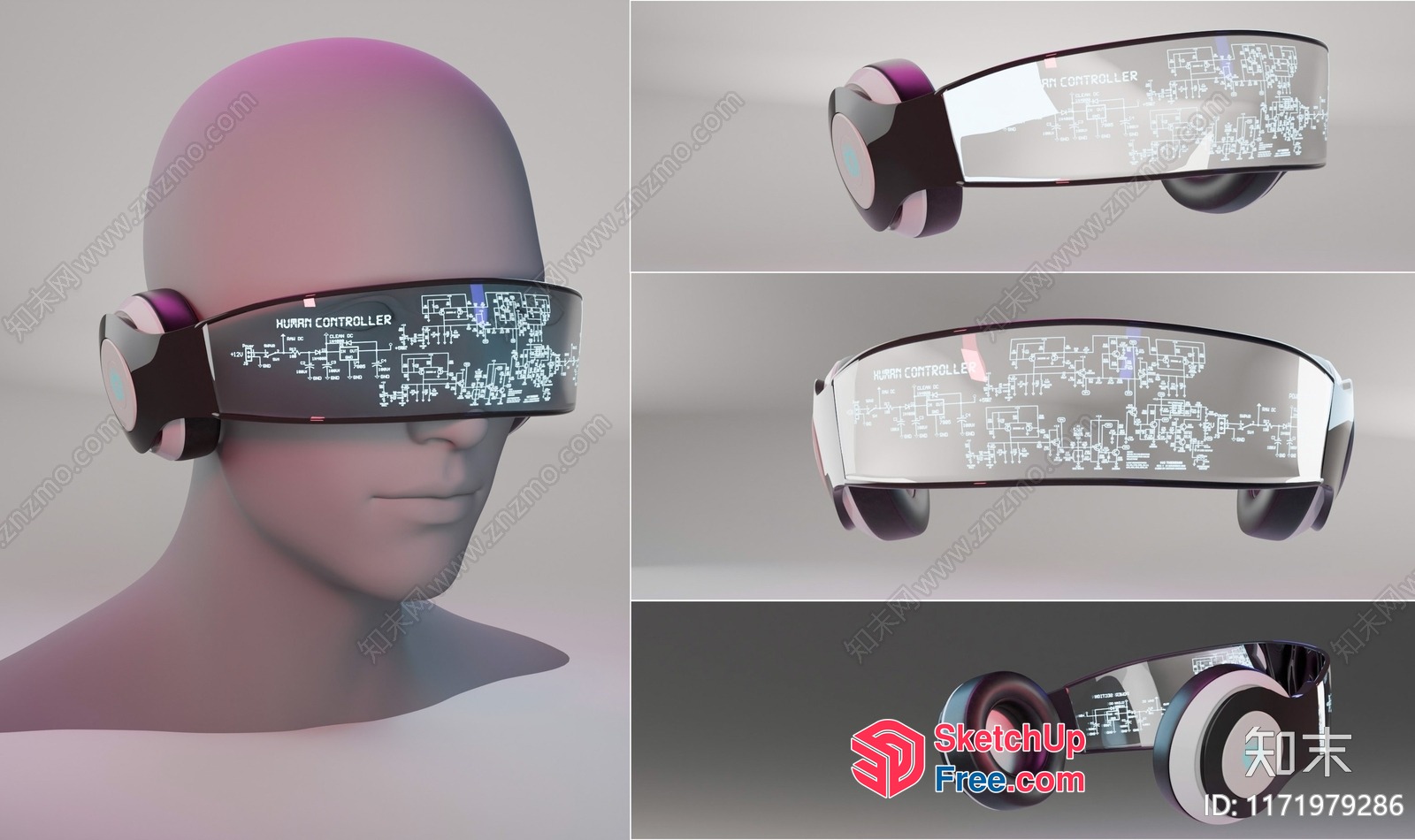 Futuristic Virtual Reality Headset 3D SketchUp File