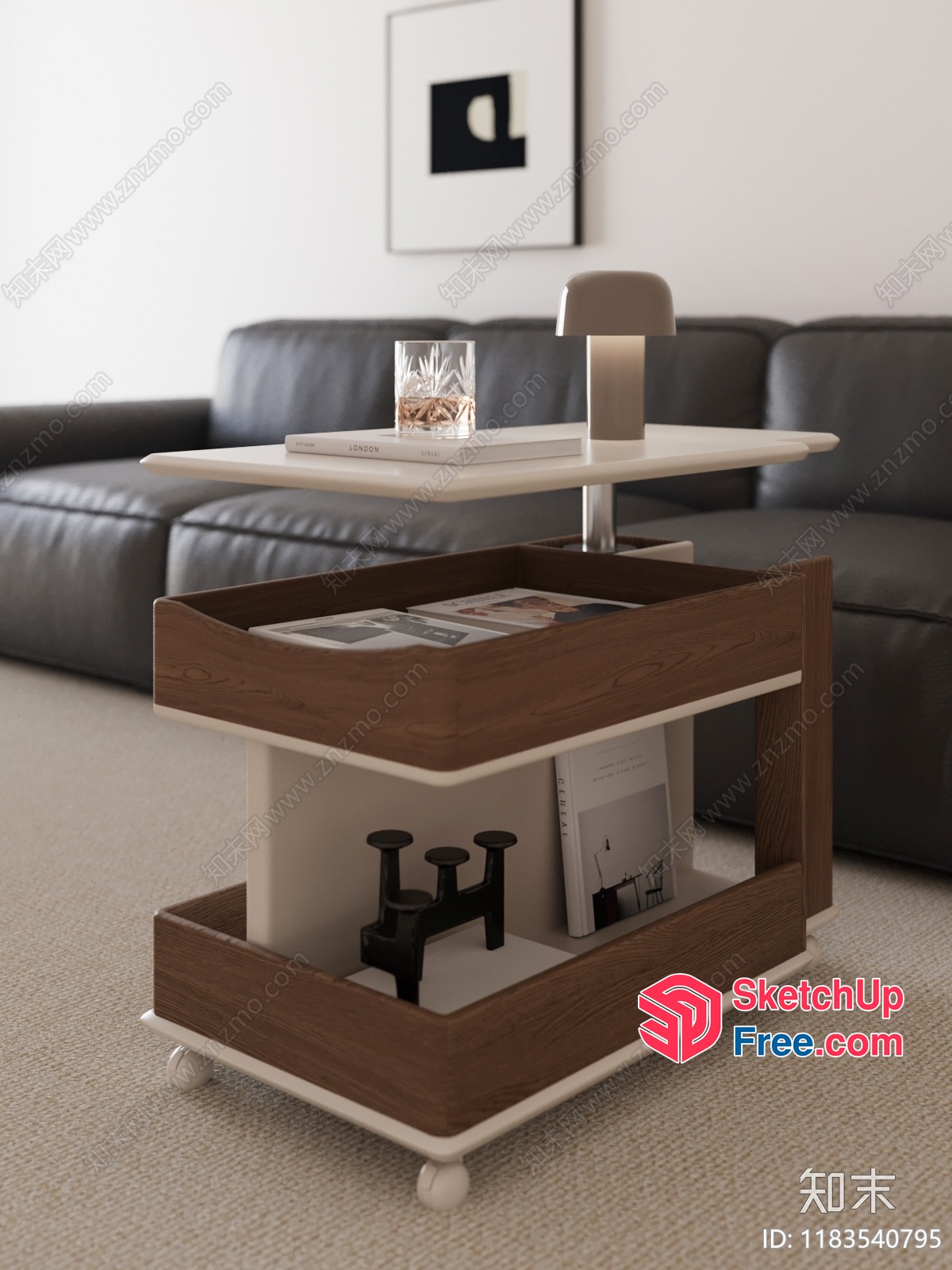 Modern Living Room Coffee Table And Sofa Set 3D SketchUp File