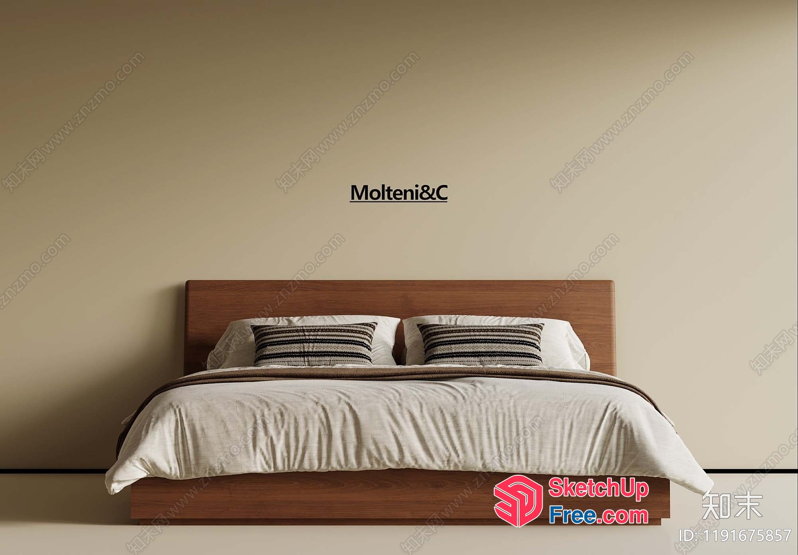 Modern Minimalist Bedroom Interior 3D SketchUp File