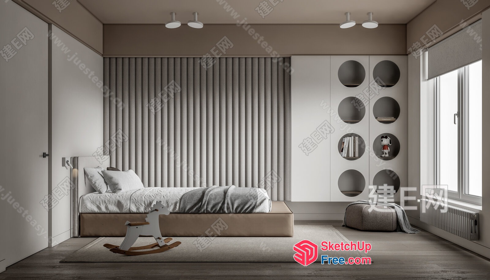 Minimalist Modern Bedroom Design 3D SketchUp File