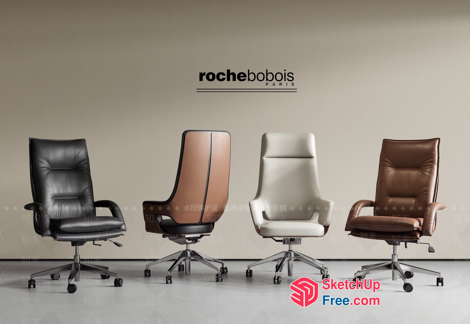 Modern Office Chairs With Sleek And Comfortable Designs 3D SketchUp File