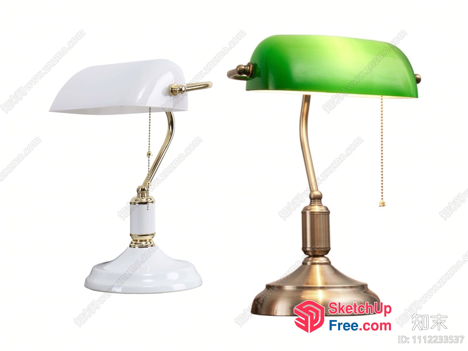 Vintage Desk Lamps 3D SketchUp File