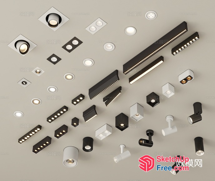 Ceiling Light Options For Various Lighting Needs 3D SketchUp File