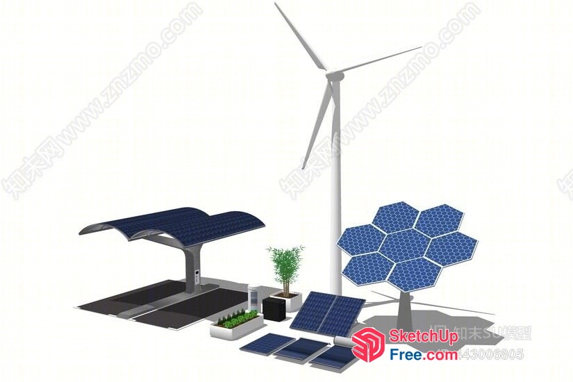 Solar-Powered Energy Harvesting System 3D SketchUp File