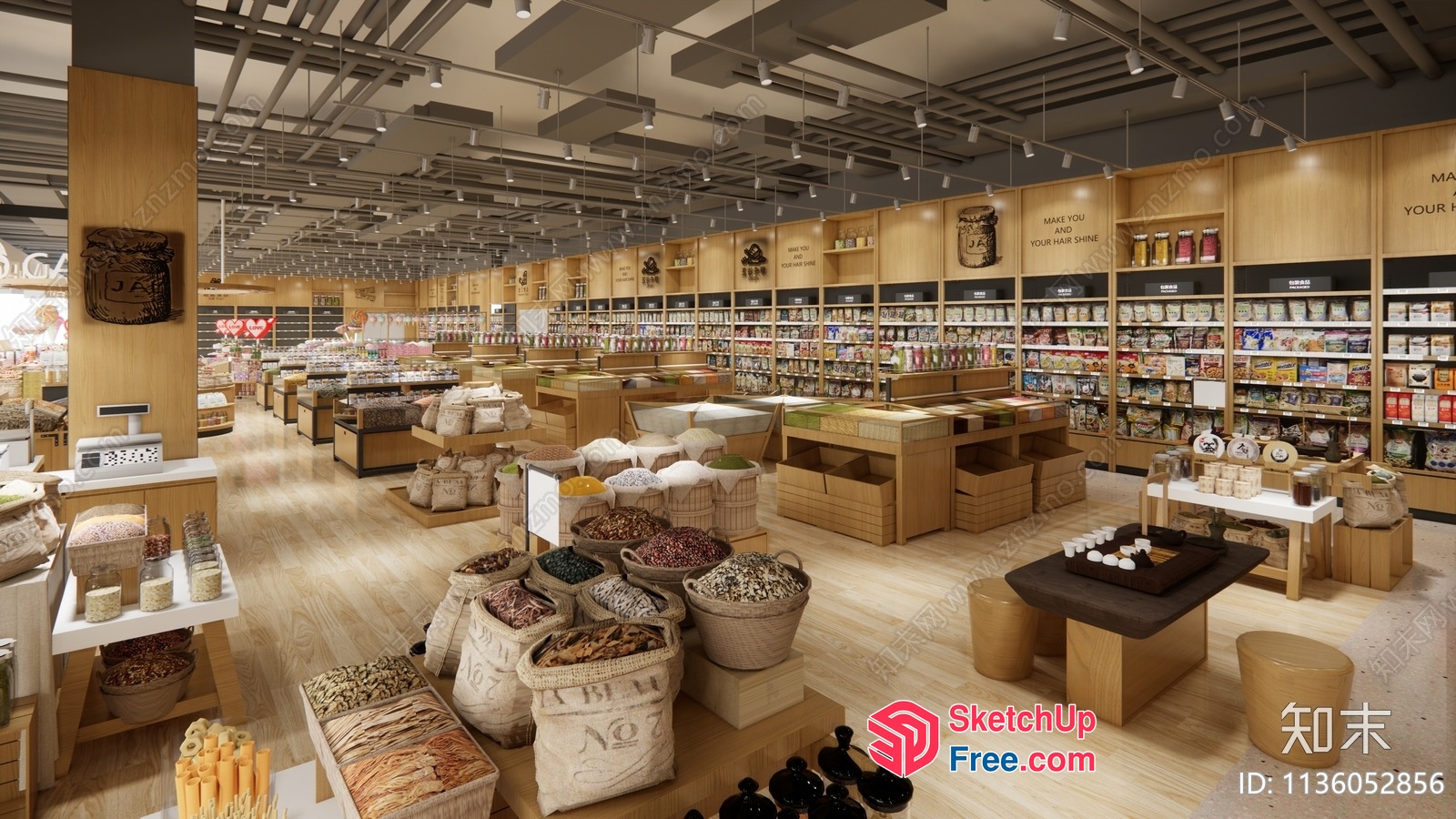 Interior Of A Supermarket 3D SketchUp File