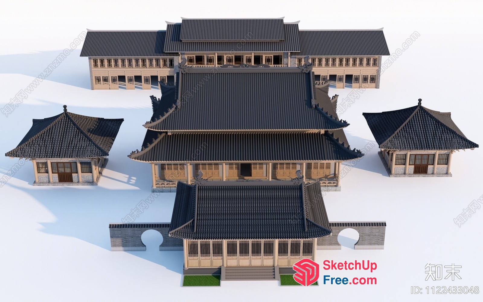 Traditional Japanese Temple Architecture 3D SketchUp File