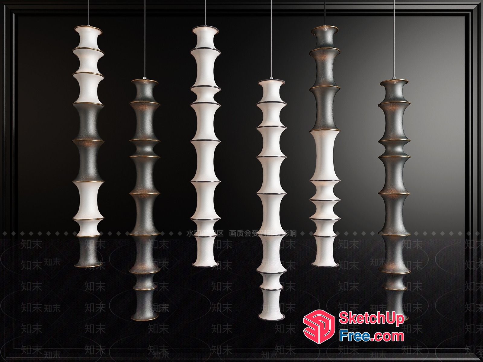 Elegant And Sophisticated Hanging Light Fixtures 3D SketchUp File