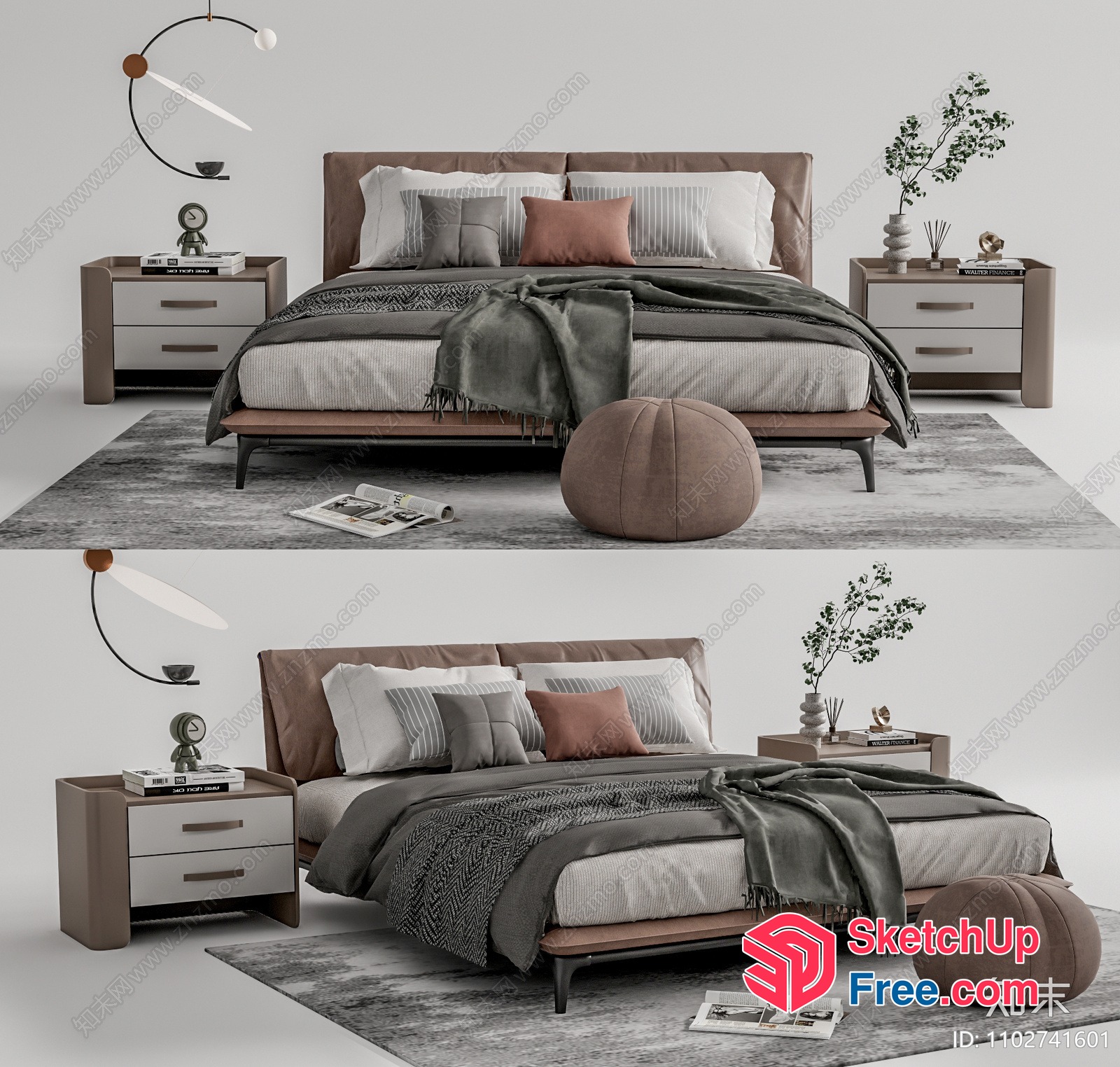 Modern Bed Room Furniture 3D SketchUp File