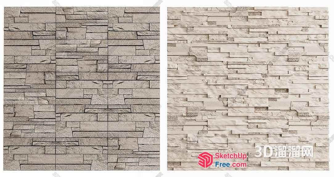 Stone Wall Pattern 3D SketchUp File