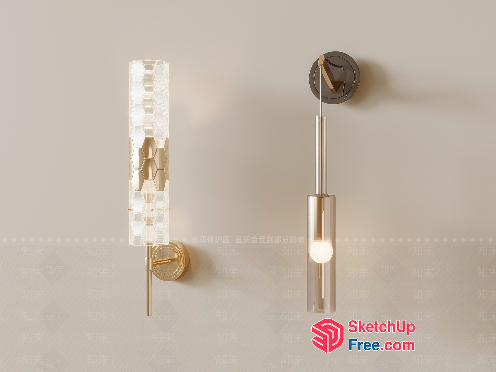 Modern Minimalist Lighting Fixtures 3D SketchUp File