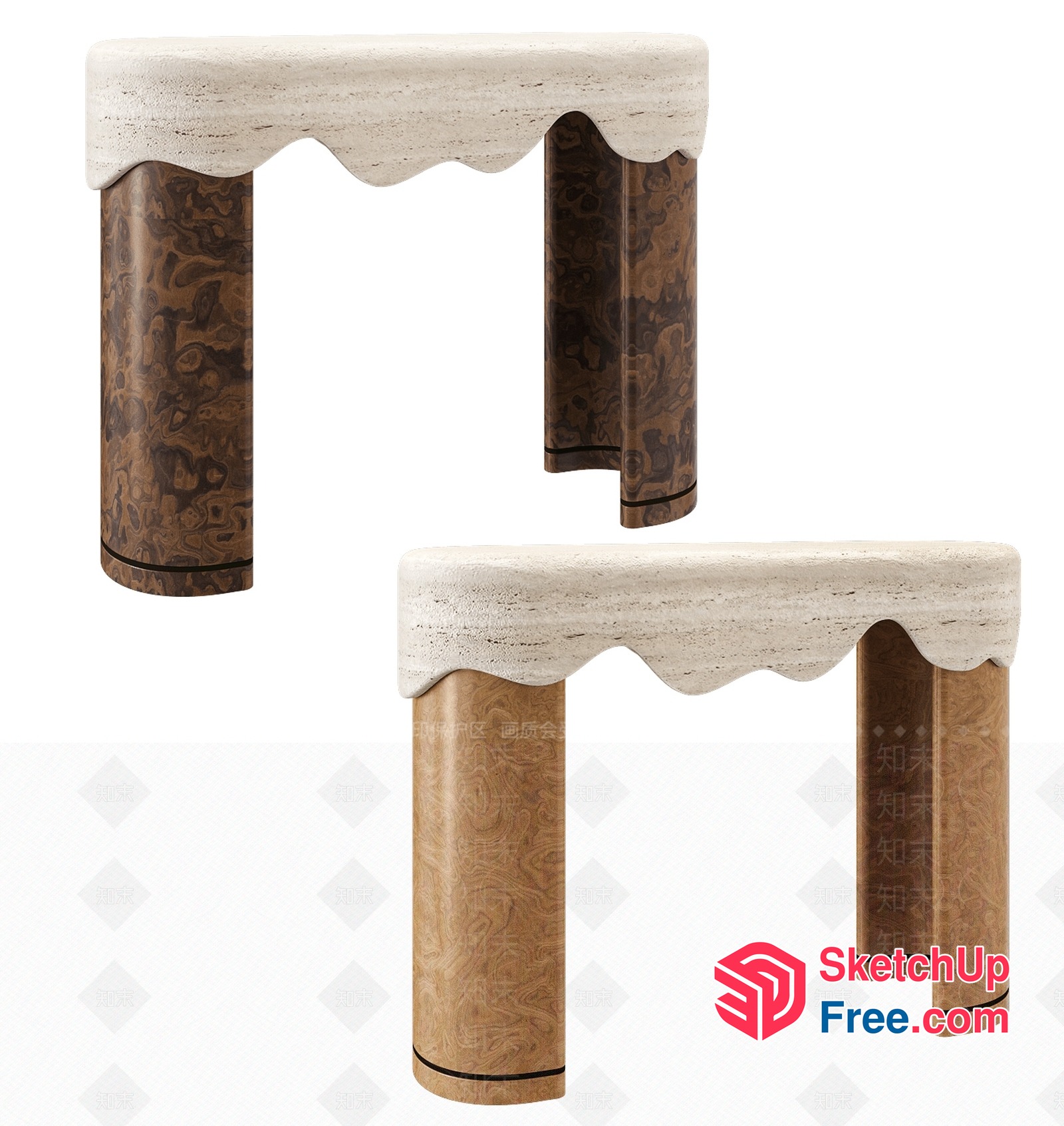 Ornate Pillars With Intricate Carvings 3D SketchUp File