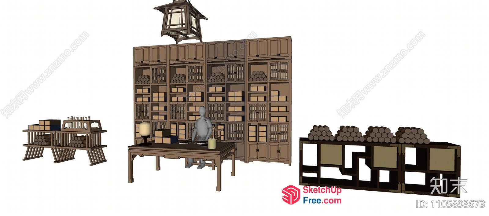 Traditional Japanese-Inspired Interior Design 3D SketchUp File